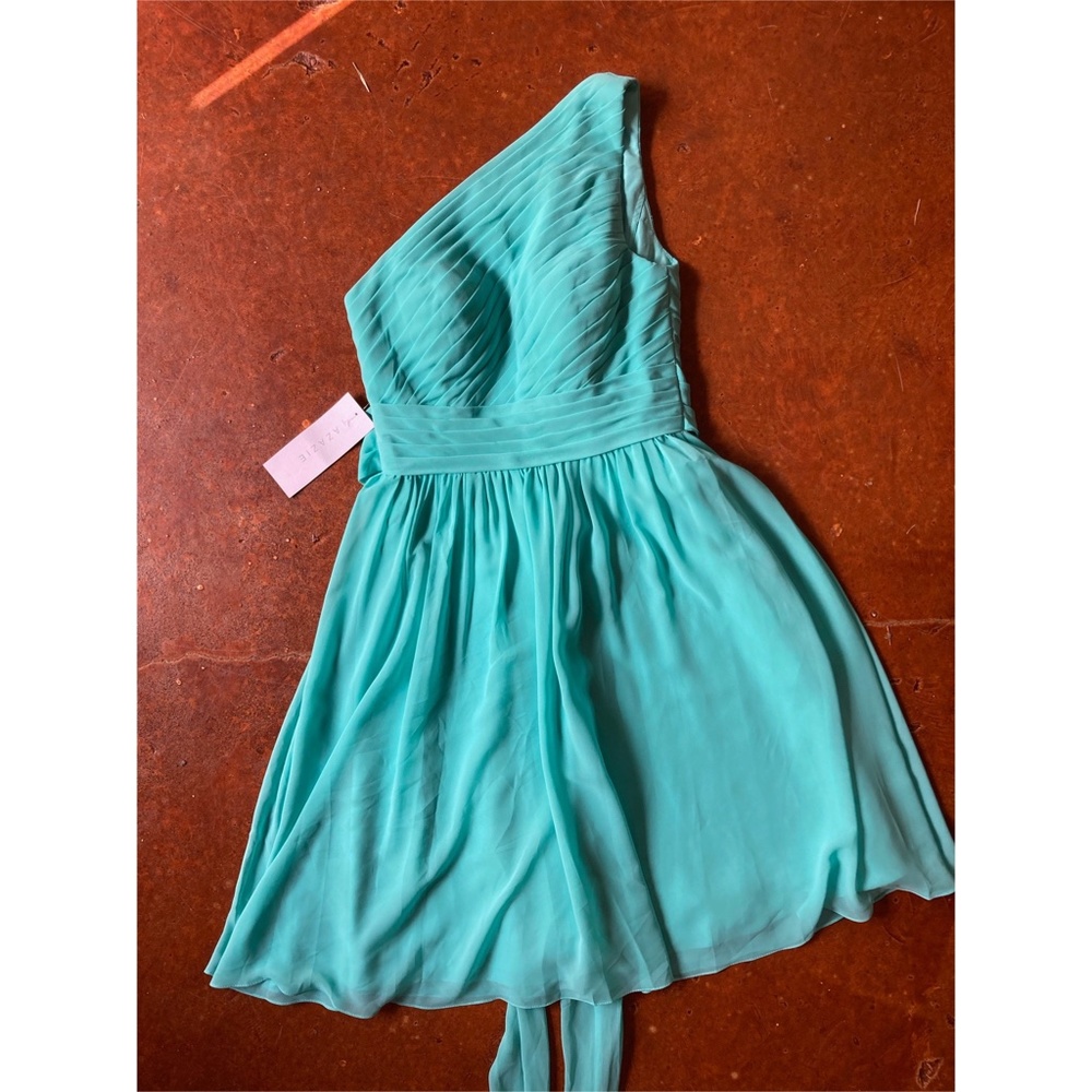 NWT Formal Sky Blue, One Shoulder Dress | Prom, Homecoming, Bridesmaid, Katrina - Picture 5 of 11